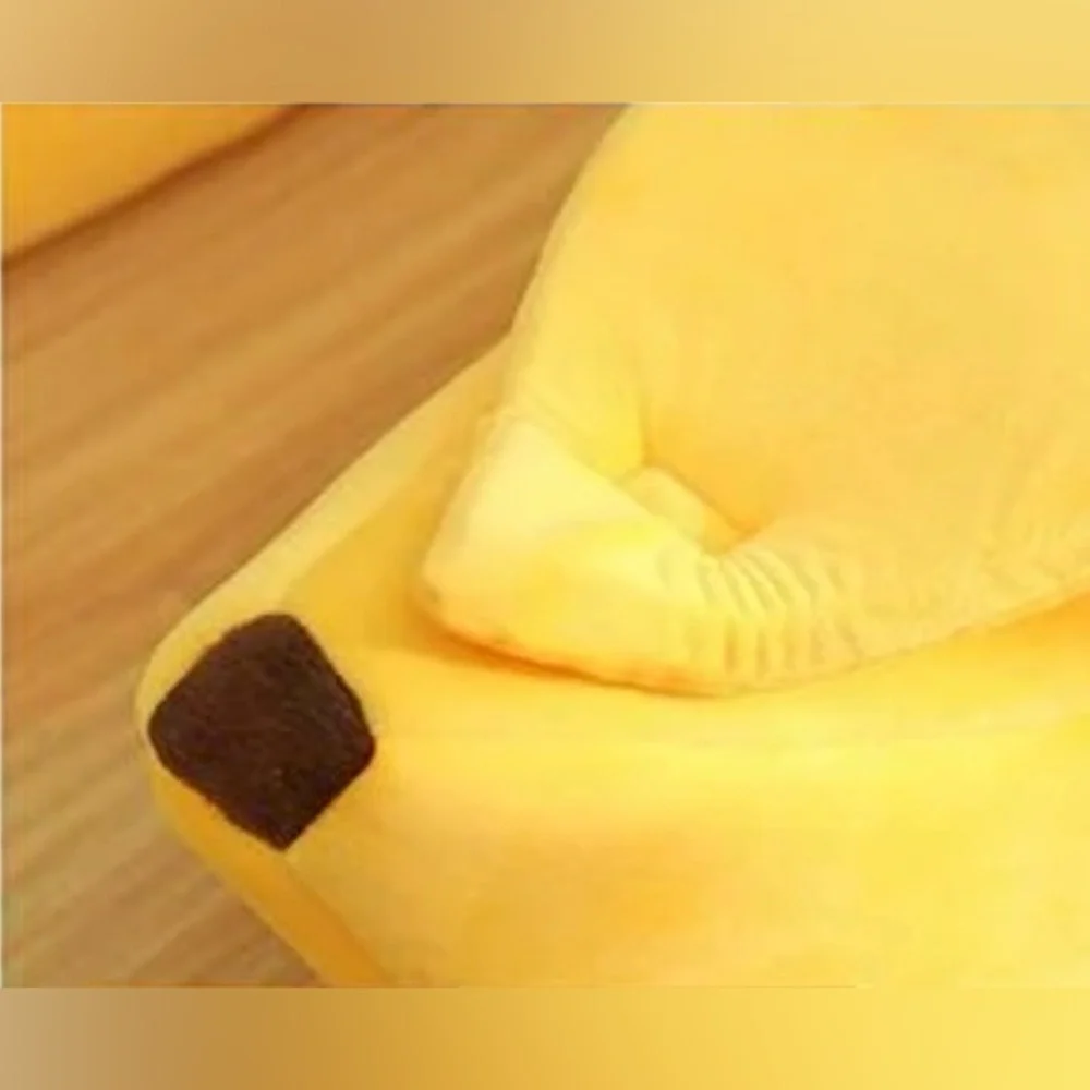 Small Cat or Dog Fluffy Soft Warm Banana Shape bed